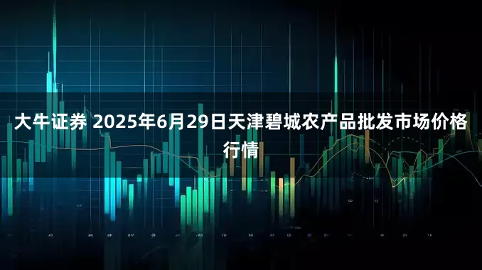大牛证券 2025年6月29日天津碧城农产品批发市场价格行情